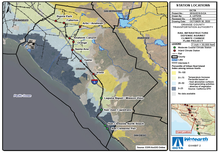 OCTA urban heat island index - October 2020